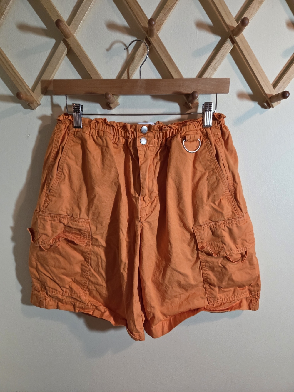 BDG Urban Outfitters Orange Cargo Shorts Medium Y2K Utility Streetwear